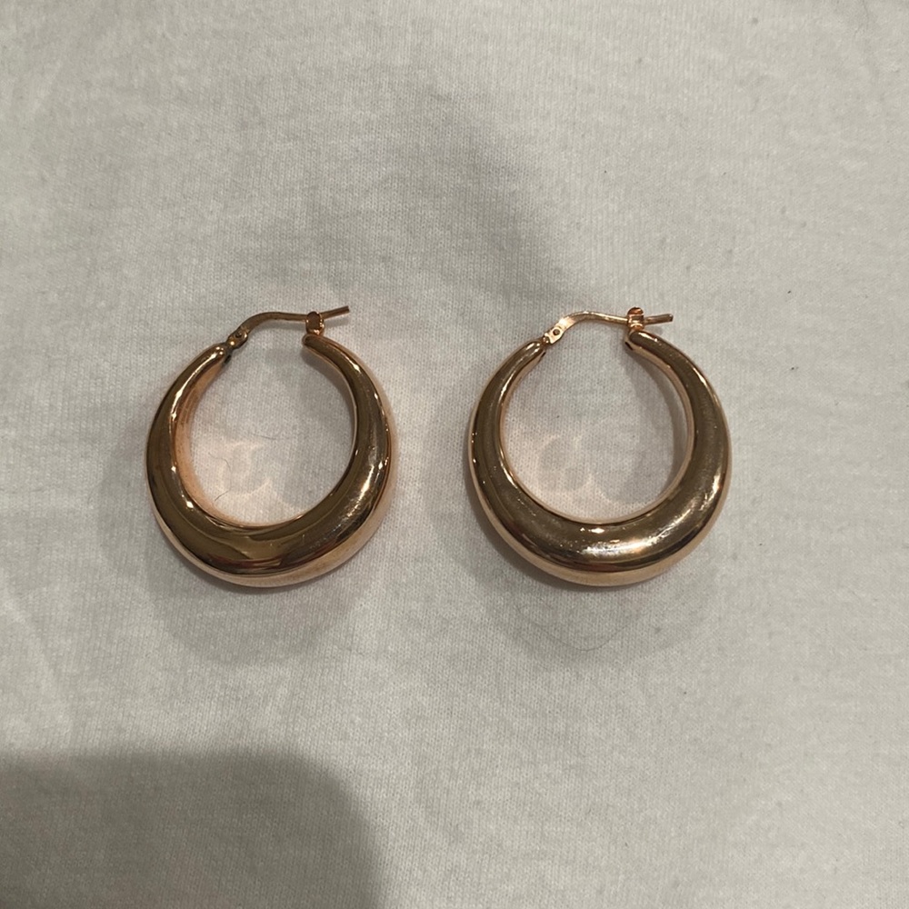 Milor Italy Bronze Hoop Earrings Women's Classic Fashion Jewelry
